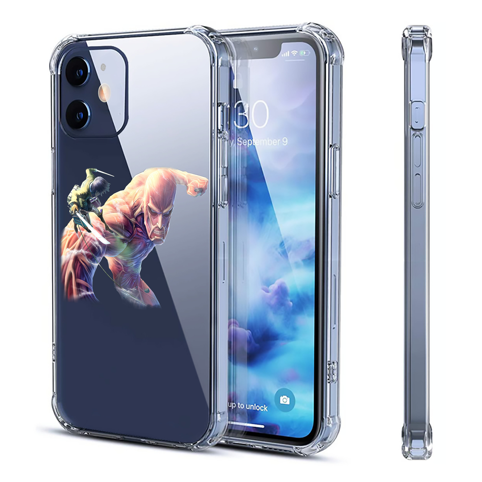 （画像用） 進撃の巨人 Attack on Titan 【iPhone 12シリーズ対応】透明スマホケース（クリアソフトケース）